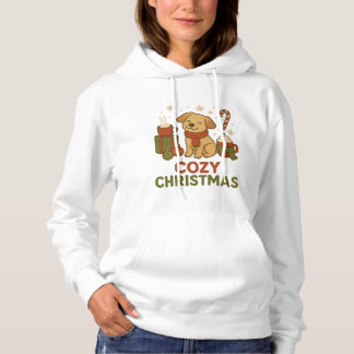 Camiseta Cachorro Fofo de Natal com Roupa de Natal Aconcheg