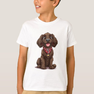 Camiseta Cachorro fofo em estilo desenho animado