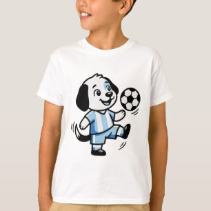 Camiseta Cachorro Fofo Filhote Jogando Futebol Cachorros Fi
