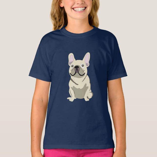 Camiseta Cachorro fofo, frenchie (Frente)