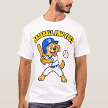 Cachorro Fofo Jogando Beisebol Paw feito Roupa Esp