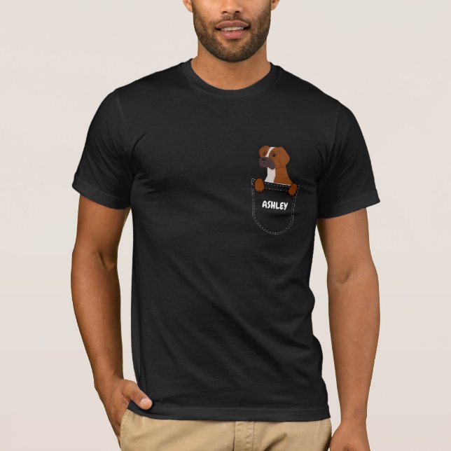 Camiseta Cachorro fofo Pocket Boxer (Frente)