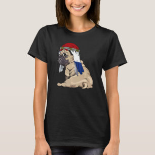 Camiseta Cachorro Fofo Pug Retro Bandeira Holanda Orgulho