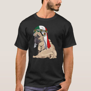 Camiseta Cachorro Fofo Pug Retro Orgulho Bandeira México