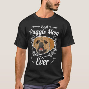 Camiseta Cachorro Fofo Puggle Mãe Dia das Mães Puggle