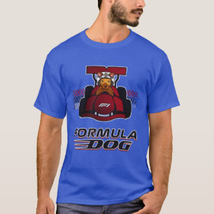Camiseta Cachorro Fórmula adora dirigir carro de F1 vintage