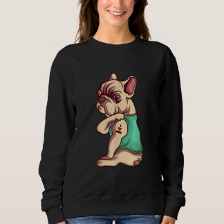 Camiseta Cachorro Francês Adoro Mamãe Tatuagem Dom