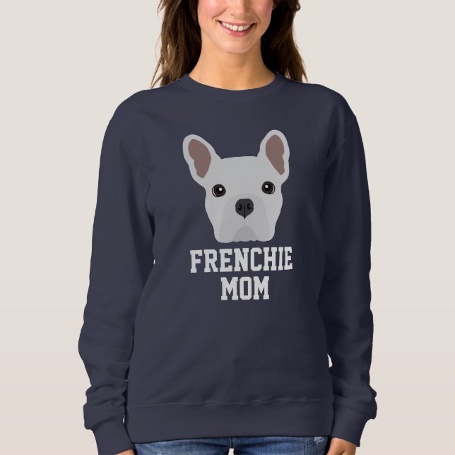 Camiseta Cachorro Francês Branco Bonito Mãe (Frente)