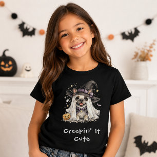 Camiseta Cachorro francês Bulldog Halloween Bruxa se Aproxi