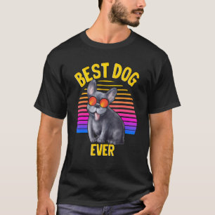 Camiseta Cachorro Francês Cachorro Cortado Melhor Cachorro