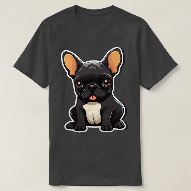 Camiseta Cachorro Francês Cachorro Francês Cachorro Francês (Frente do Design)