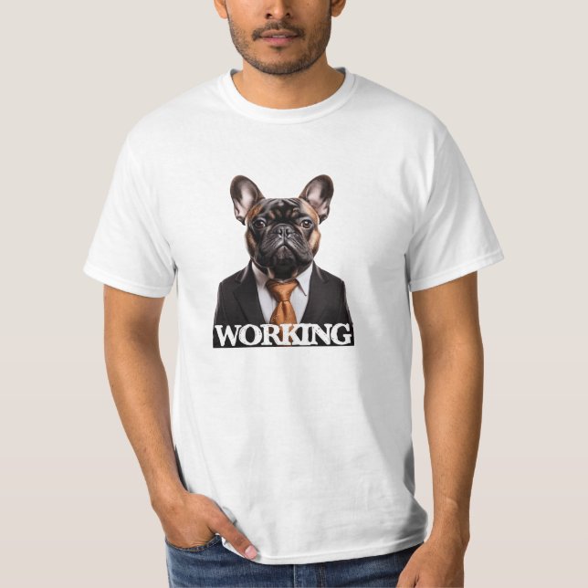 Camiseta Cachorro francês do cão-de-ouro frenchido chefe ca (Frente)