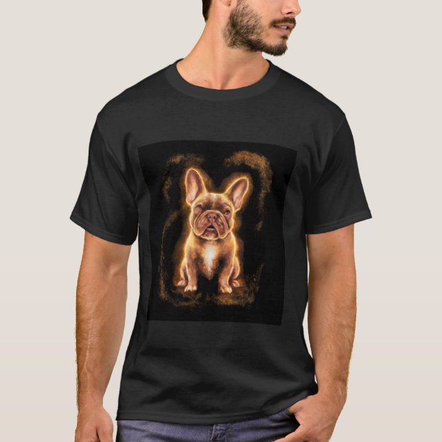 Camiseta Cachorro francês mágico e fofo (Frente)