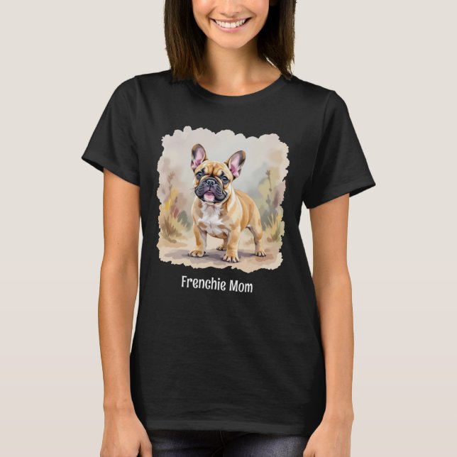 Camiseta Cachorro Francês Tan Fawn - Cachorro Francês Cacho (Frente)
