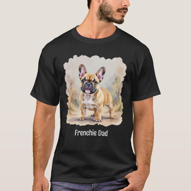 Camiseta Cachorro Francês Tan Fawn - Cachorro Francês Cacho (Frente)