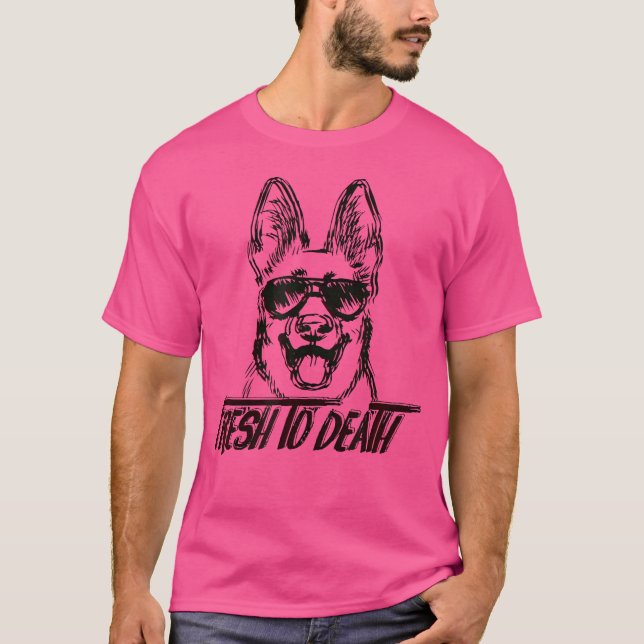 Camiseta Cachorro Fresco À Morte Cachorro Cachorro Cachorro (Frente)