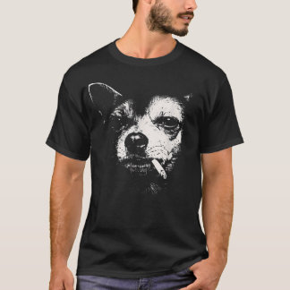 Camiseta Cachorro Fumando Cigarro Chihuahua Engraçado