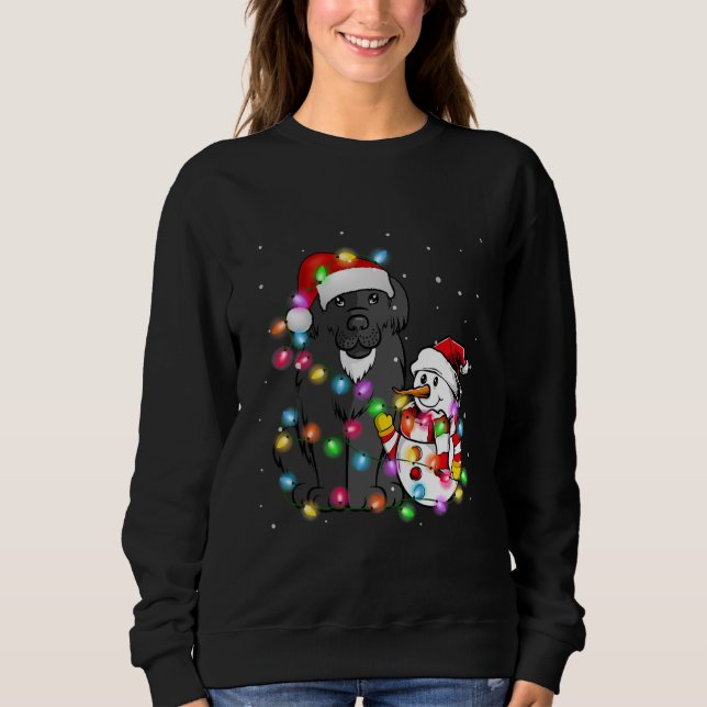 Camiseta Cachorro Funny Newfound | Luz de Neve Natal (Frente)