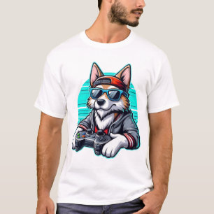Camiseta Cachorro Gamer