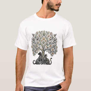 Camiseta Cachorro Gato Árvore da Vida