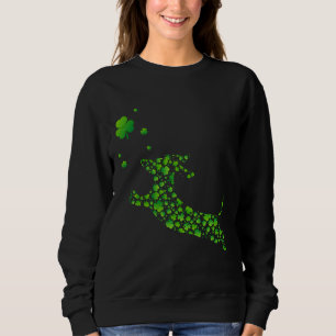Camiseta Cachorro Gelado Com Shamrock Irlandês