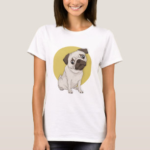 Camiseta Cachorro Gelado de Mão Desenhado Cachorro feminino