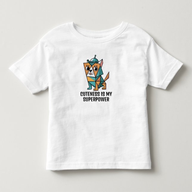 Camiseta Cachorro Geométrico Colorido (Frente)