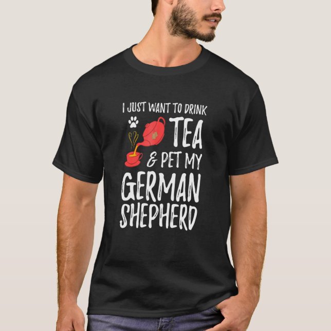 Camiseta Cachorro-german shepherd Cachorro-Bebê Cachorro Mã (Frente)