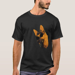 Camiseta Cachorro german shepherd com óculos de sol Shepher