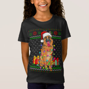 Camiseta Cachorro German shepherd das Luzes de Natal Doce