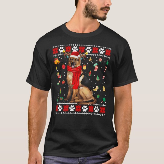 Camiseta Cachorro German shepherd de Natal Ugler (Frente)