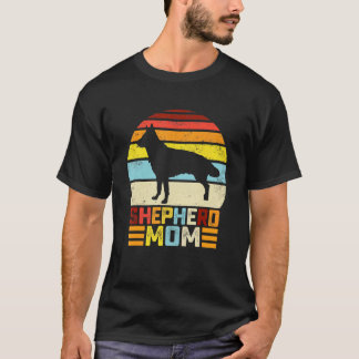 Camiseta Cachorro-German shepherd, Dia de as mães-mãe