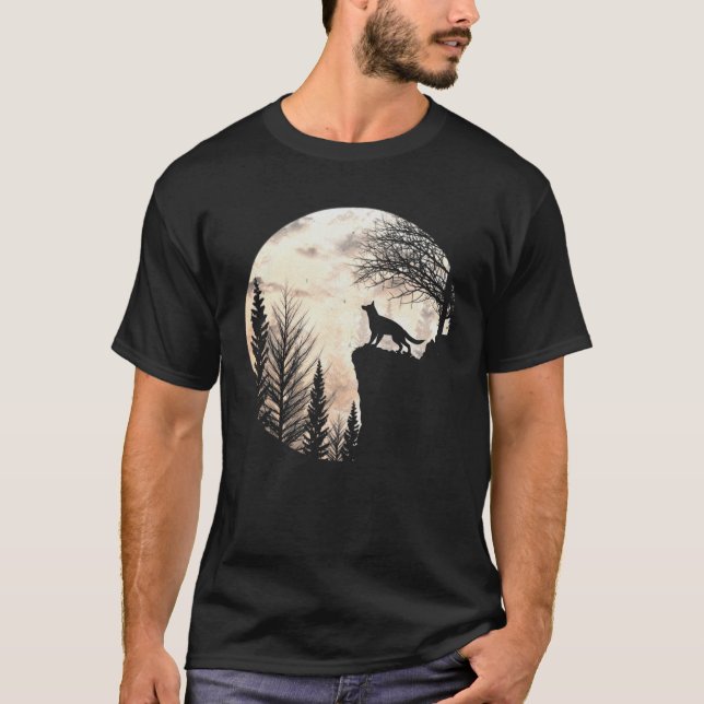 Camiseta Cachorro german shepherd E Dia de as Bruxas engraç (Frente)