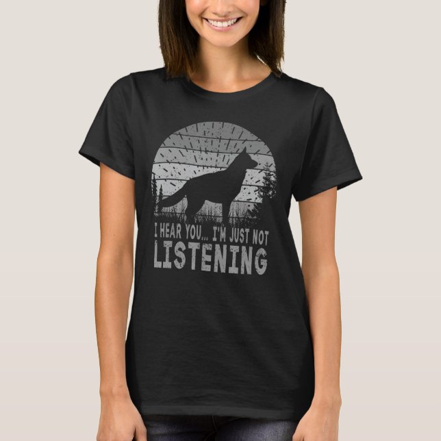 Camiseta Cachorro German shepherd Engraçado - Cachorro de C (Frente)