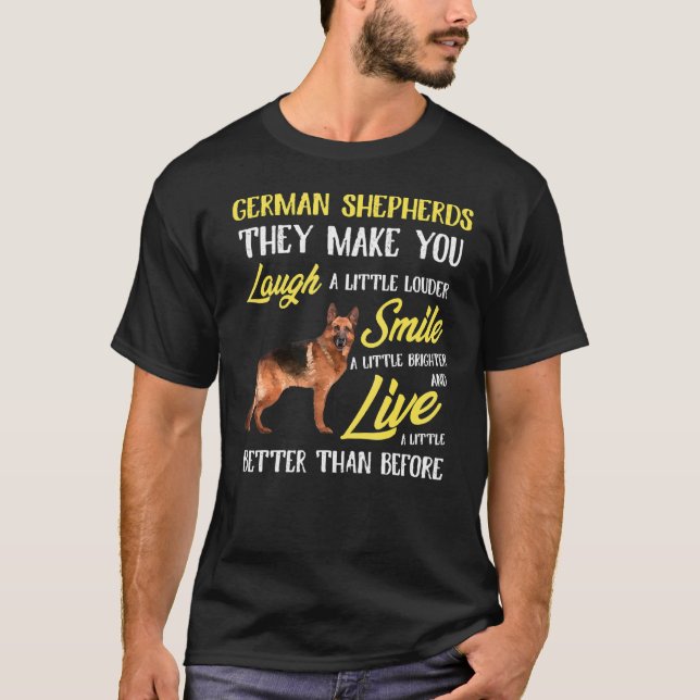 Camiseta Cachorro german shepherd Que Te Fazem Rir (Frente)