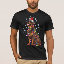 Camiseta Cachorro giratório de natal