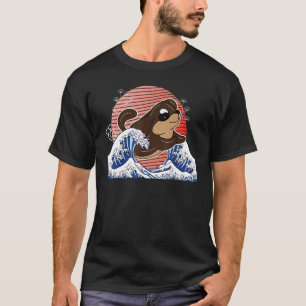 Camiseta cachorro giro mar estilo japonês para cachorros