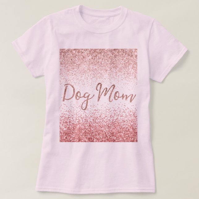 Camiseta Cachorro Glitz Rosa Glitz Glitter Mãe (Frente do Design)