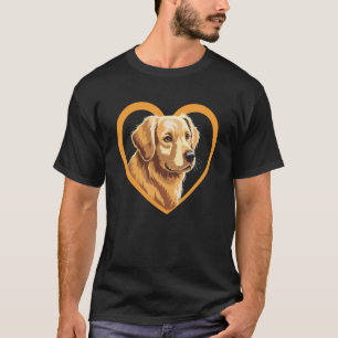Camiseta Cachorro Golden Retriever Adorável Coração
