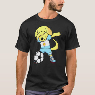 Camiseta Cachorro Golden Retriever Argentina Fã de Futebol 