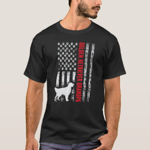 Camiseta Cachorro Golden Retriever Avô Homem Engraçado Vint