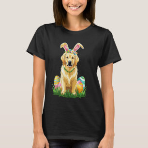 Camiseta Cachorro Golden Retriever com Orelhas de Coelho Ov