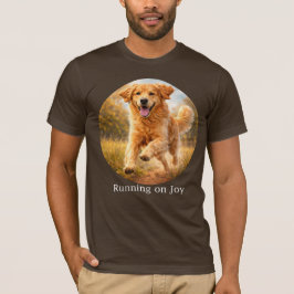 Camiseta Cachorro Golden Retriever Correndo em Alegria