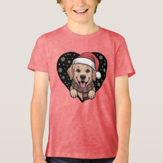 Camiseta Cachorro Golden Retriever de Natal - Cachorro de P