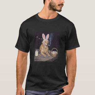 Camiseta Cachorro Golden Retriever Engraçado com Orelhas de