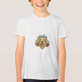 Camiseta Cachorro Golden Retriever engraçado com um sorriso