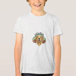 Camiseta Cachorro Golden Retriever engraçado com um sorriso