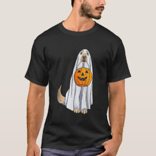 Camiseta Cachorro Golden Retriever Fantasma Abóbora Hallowe