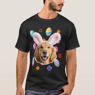 Camiseta Cachorro Golden Retriever Fofo Vestindo Orelhas de