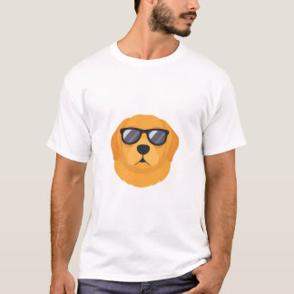 Camiseta Cachorro Golden Retriever Legal com Óculos de Sol